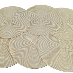 Vintage Pier 1 Wicker Braided Placemats Lot of 6